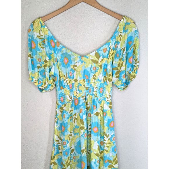 Billabong Something Pretty Mini Dress Size XS Tropical Floral Beachy Vacation - Picture 3 of 7